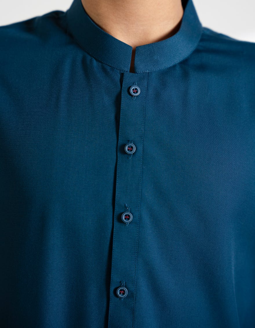 BLUE BLENDED KURTA TROUSER