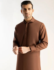 BROWN BLENDED CASUAL KAMEEZ SHALWAR