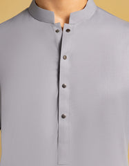 GREY BLENDED CASUAL KAMEEZ SHALWAR