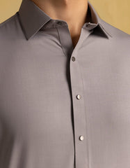 GREY BLENDED CASUAL KAMEEZ SHALWAR