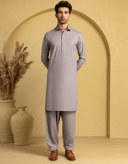 GREY BLENDED CASUAL KAMEEZ SHALWAR