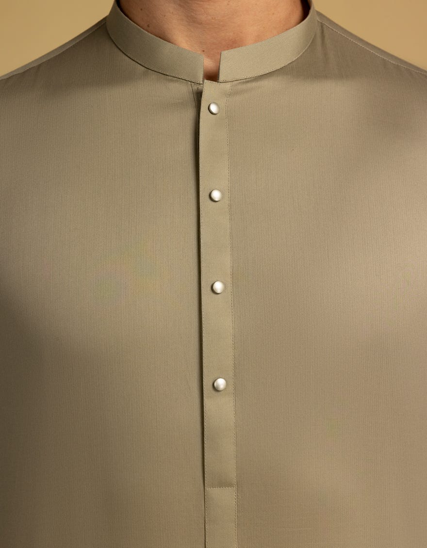 BEIGE COTTON CASUAL KAMEEZ SHALWAR