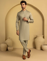 BEIGE COTTON KURTA TROUSER