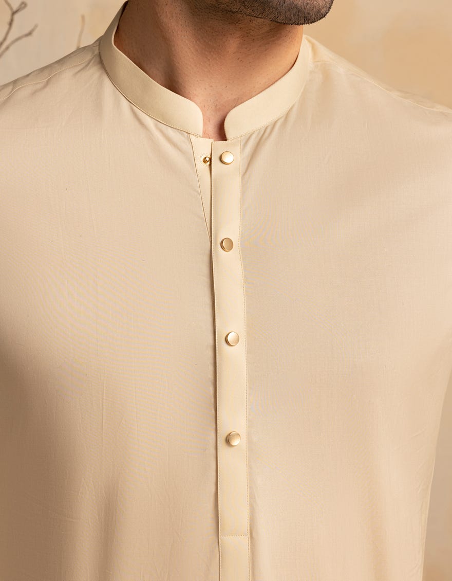 CREAM COTTON KURTA TROUSER