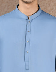 SKY BLUE BLENDED KAMEEZ SHALWAR | JJKS-A-47431