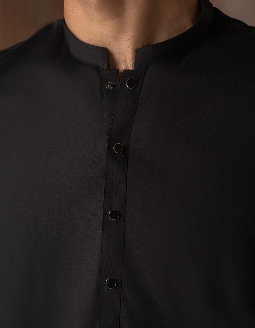 BLACK BLENDED CASUAL KAMEEZ SHALWAR