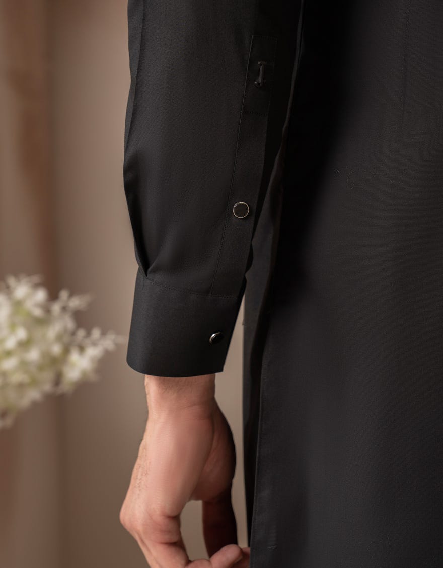 BLACK BLENDED CASUAL KAMEEZ SHALWAR