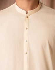 CREAM BLENDED CASUAL KAMEEZ SHALWAR