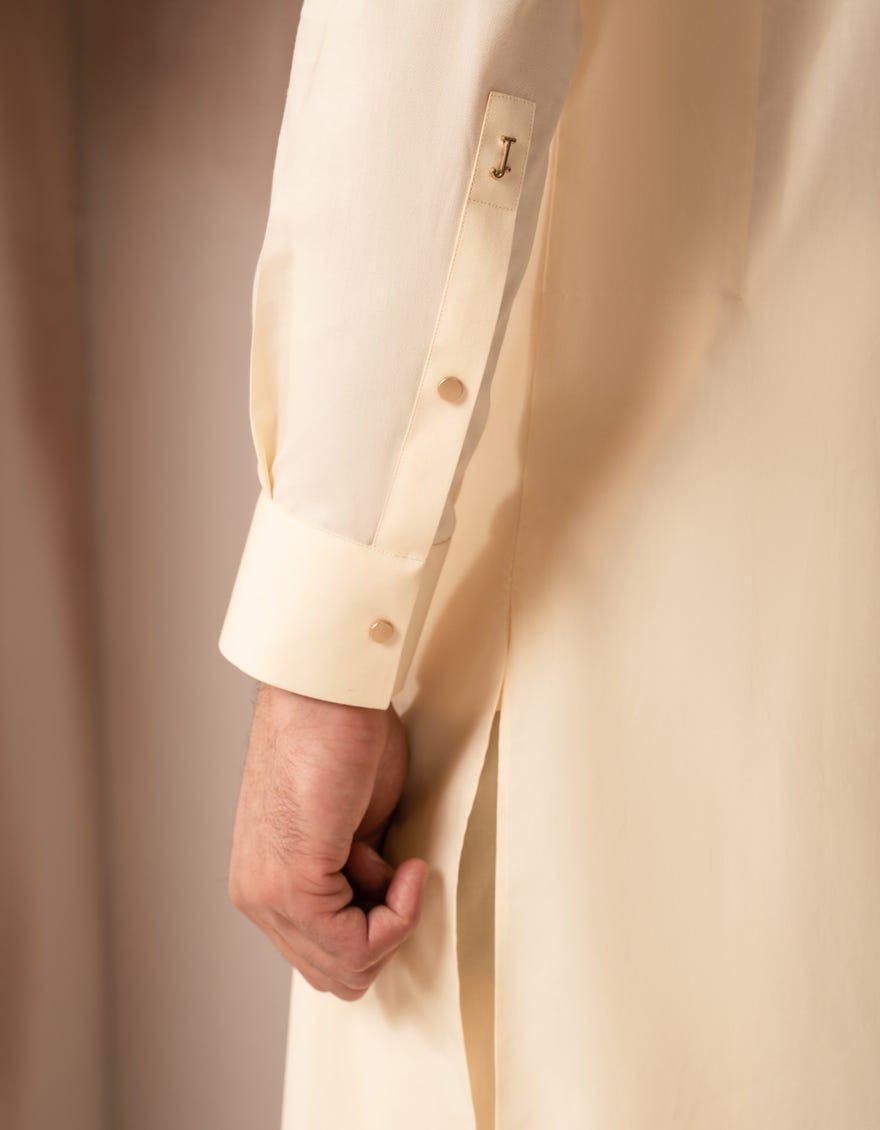 CREAM BLENDED CASUAL KAMEEZ SHALWAR