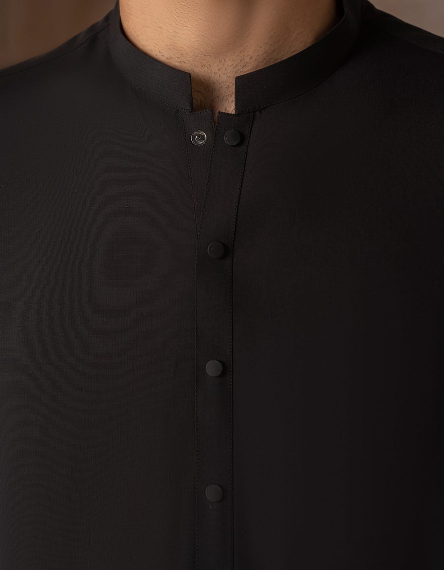 BLACK BLENDED CASUAL KAMEEZ SHALWAR