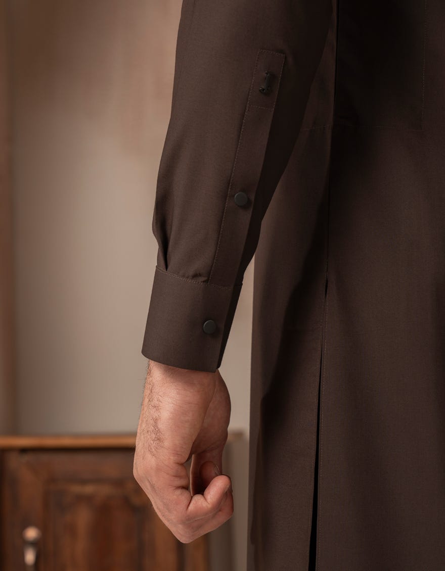 DARK BROWN BLENDED CASUAL KAMEEZ SHALWAR