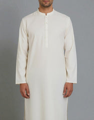 CREAM BLENDED CASUAL KURTA