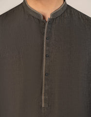 DENIM BLACK COTTON CASUAL SHORT KURTA