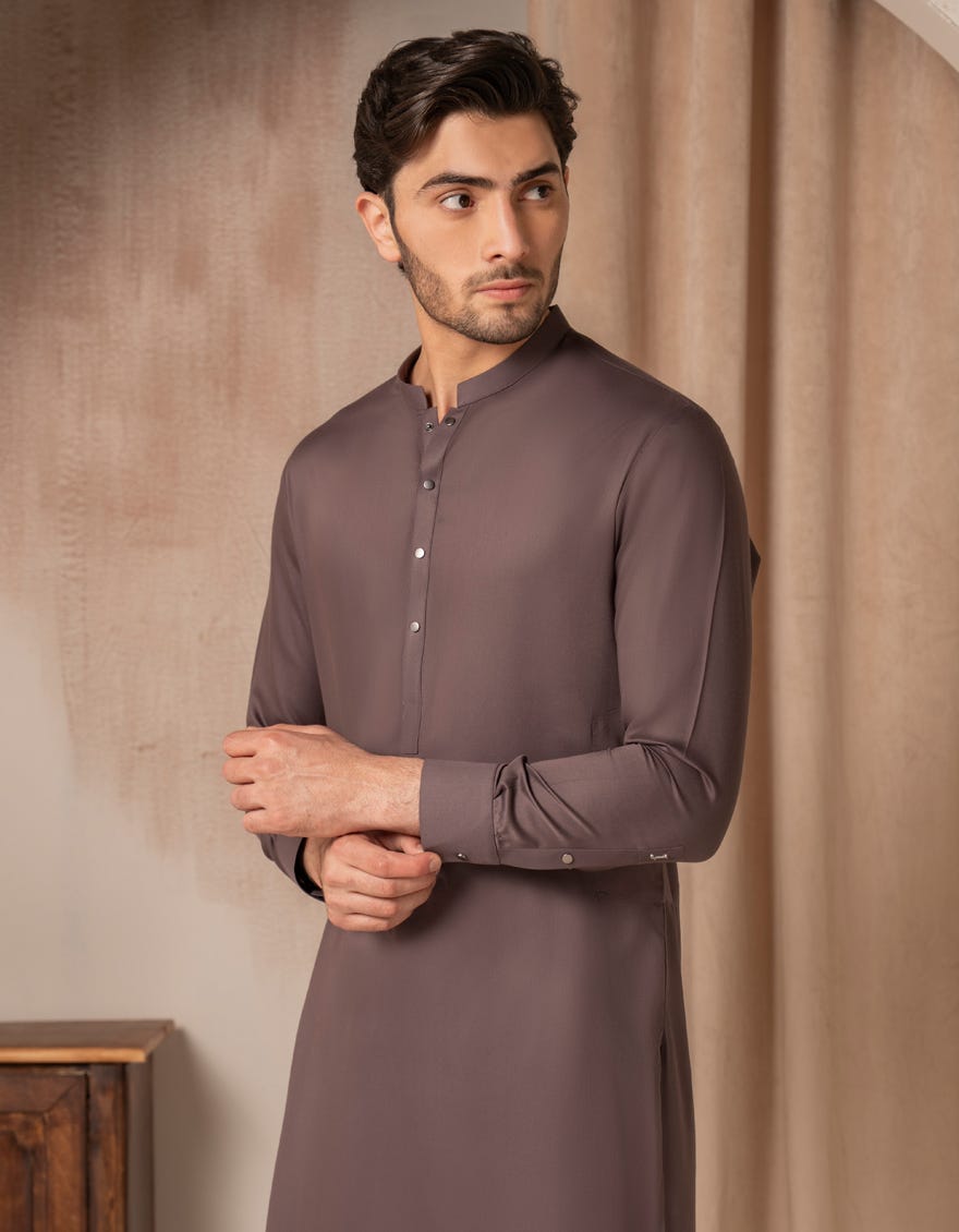 DUL PURPLE BLENDED CASUAL KAMEEZ SHALWAR