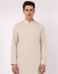 CREAM PLAIN KURTA TROUSERS