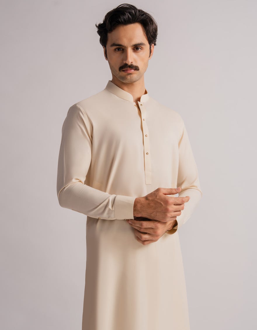 CREAM KAMEEZ SHALWAR
