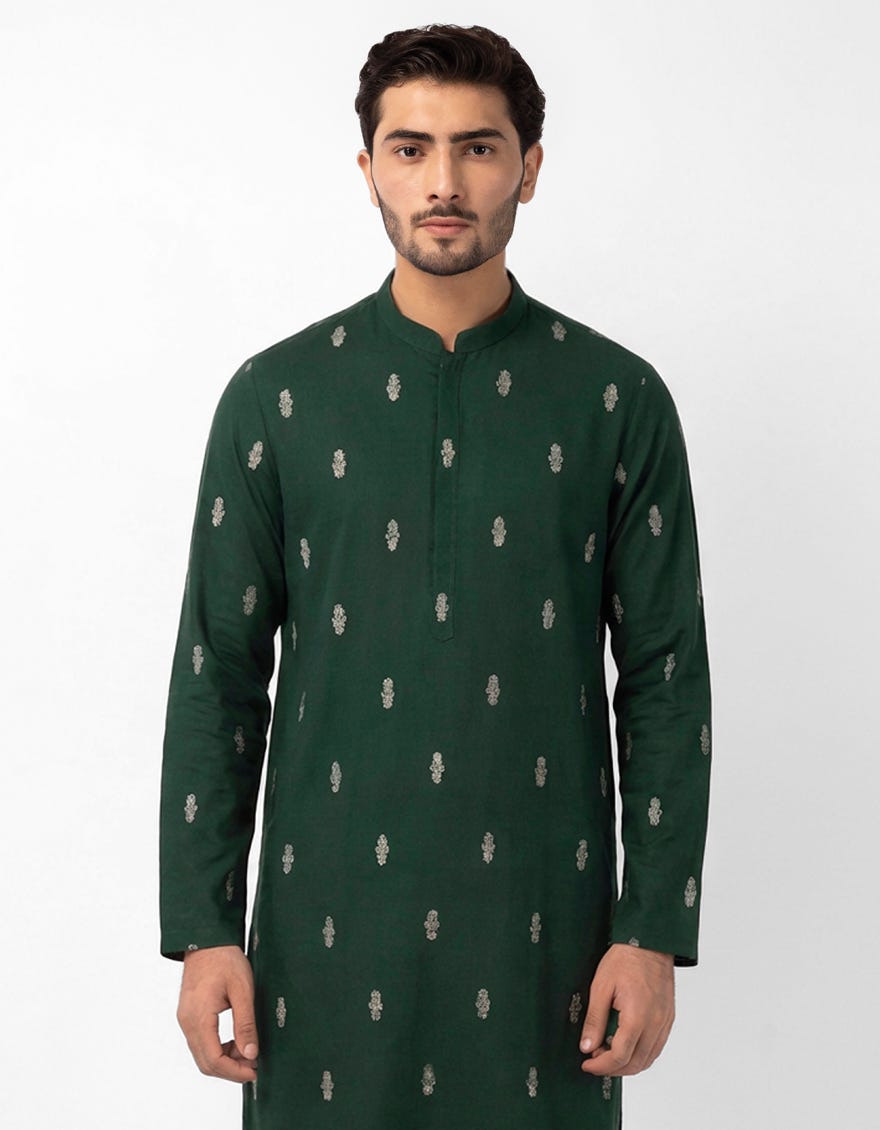 green-cotton-semi-formal-kurta-jjks47595