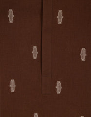 brown-cotton-semi-formal-kurta-jjks47602