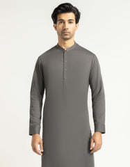GREY PLAIN KAMEEZ SHALWAR