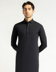 BLACK COTTON PLAIN KAMEEZ SHALWAR