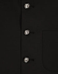 BLACK PLAIN KAMEEZ SHALWAR + WAISTCOAT