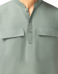 green-casual-short-kurta-trousers-jjshkpa47700