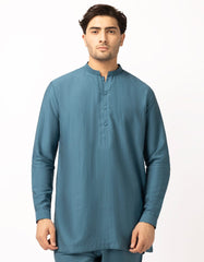 teal-blue-casual-short-kurta-trousers-jjshkpa47708