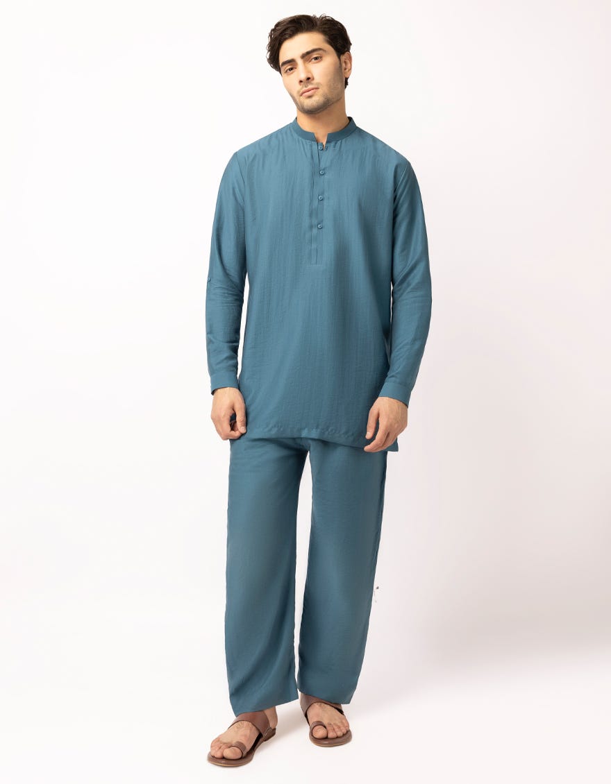 teal-blue-casual-short-kurta-trousers-jjshkpa47708