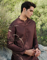 BROWN BLENDED KAMEEZ SHALWAR | JJKS-A-50019