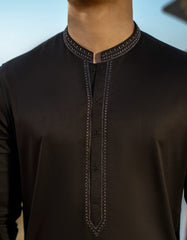 BLACK BLENDED KURTA TROUSER | JTKP-A-50036