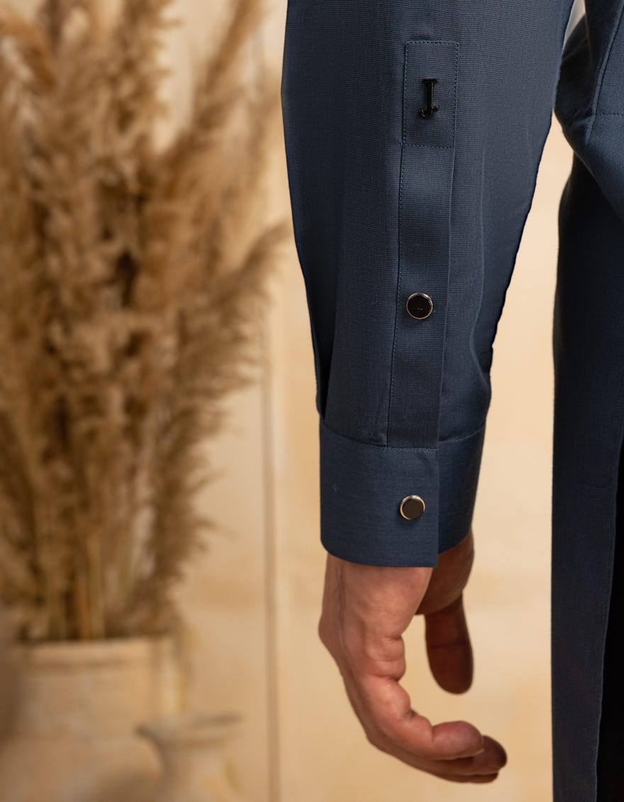 DEEP BLUE BLENDED FORMAL KAMEEZ SHALWAR