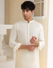 CREAM COTTON KURTA TROUSER