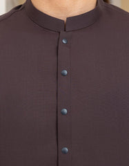 DARK BROWN BLENDED KAMEEZ SHALWAR