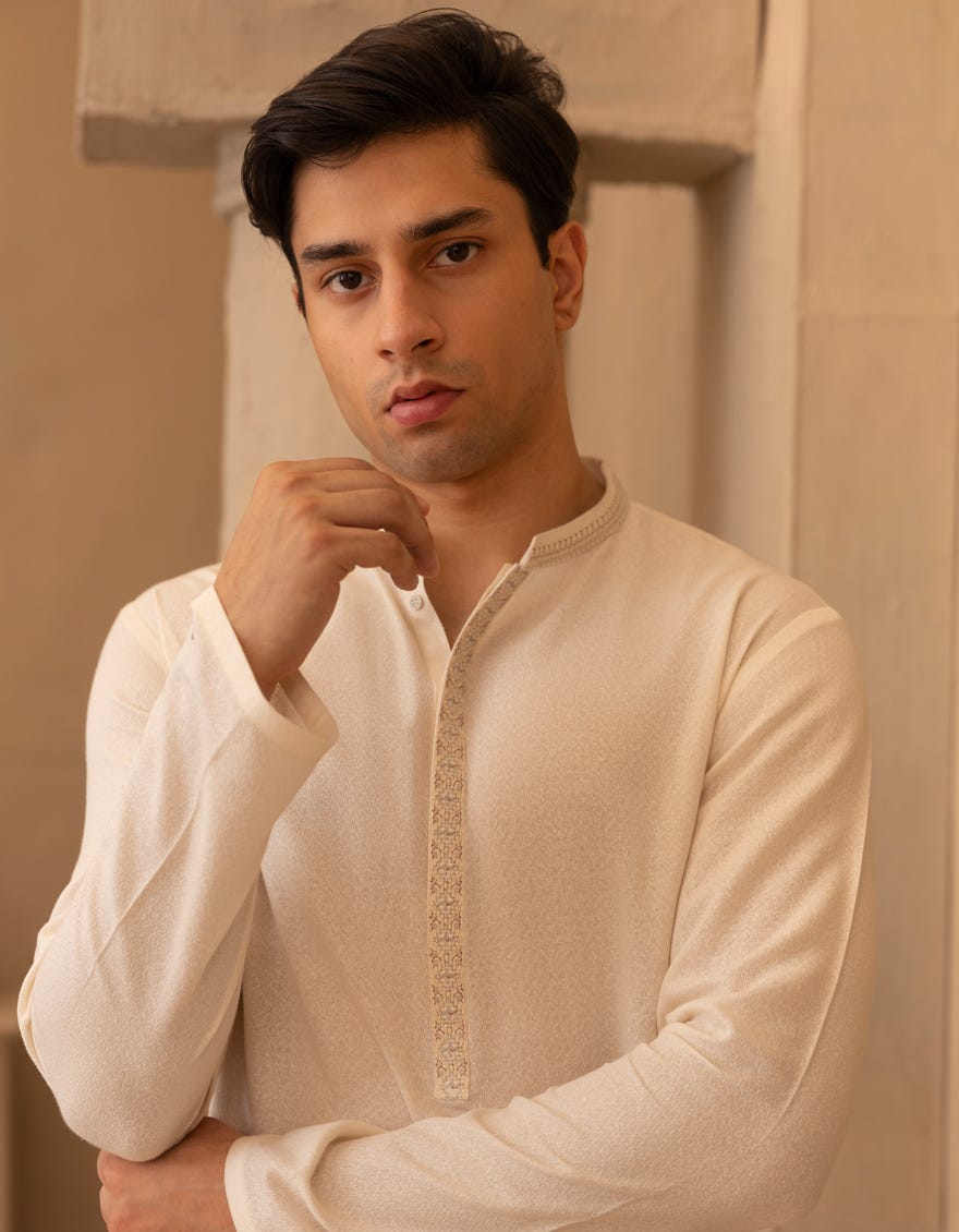 CREAM AYUDIA FORMAL KAMEEZ SHALWAR