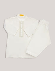 OFF WHITE BLENDED KAMEEZ SHALWAR