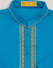 BLUE BLENDED KAMEEZ SHALWAR
