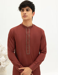 RUST BLENDED KAMEEZ SHALWAR