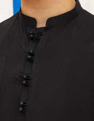 BLACK COTTON KURTA
