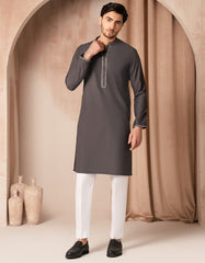 GREY BLENDED FORMAL KURTA