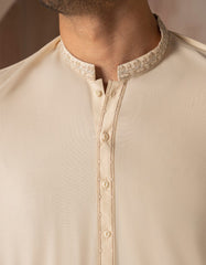 CREAM BLENDED SEMI-FORMAL KAMEEZ SHALWAR