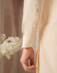 CREAM BLENDED SEMI-FORMAL KAMEEZ SHALWAR
