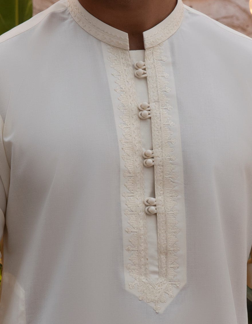 CREAM BLENDED FORMAL KAMEEZ SHALWAR