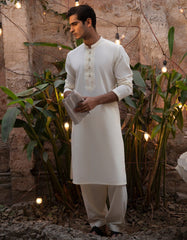 CREAM BLENDED FORMAL KAMEEZ SHALWAR