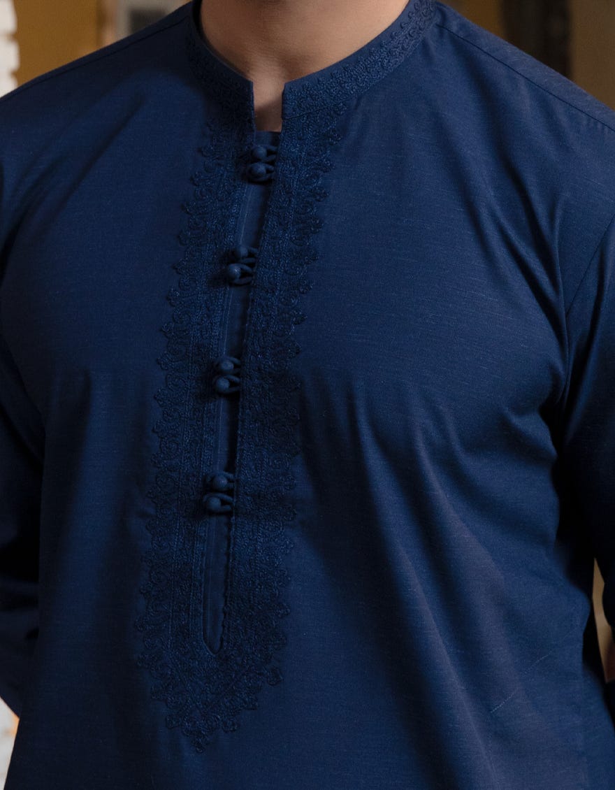 BLUE BLENDED FORMAL KAMEEZ SHALWAR