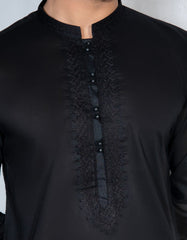 BLACK COTTON FORMAL KAMEEZ SHALWAR