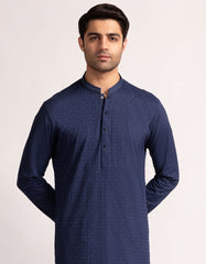 BLUE COTTON FORMAL KURTA