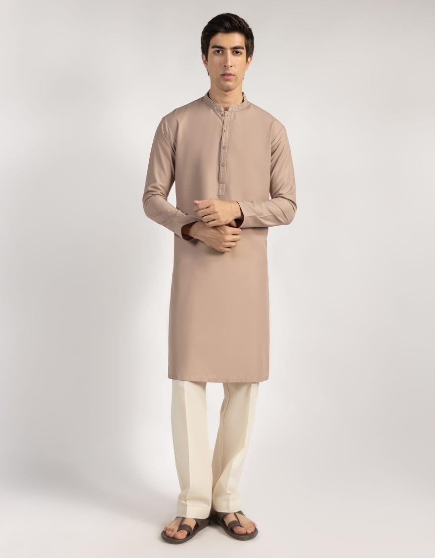TEA PINK SEMI-FORMAL KURTA