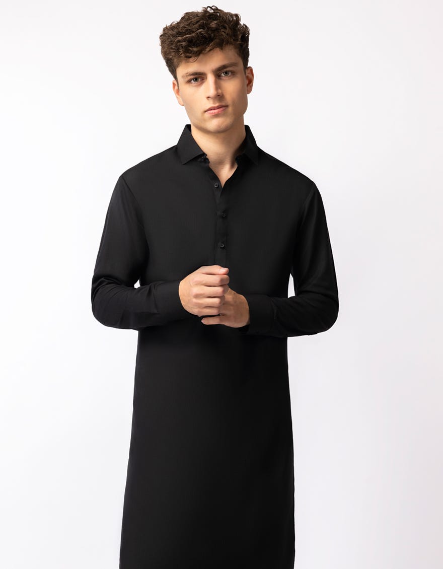 BLACK CASUAL KAMEEZ SHALWAR