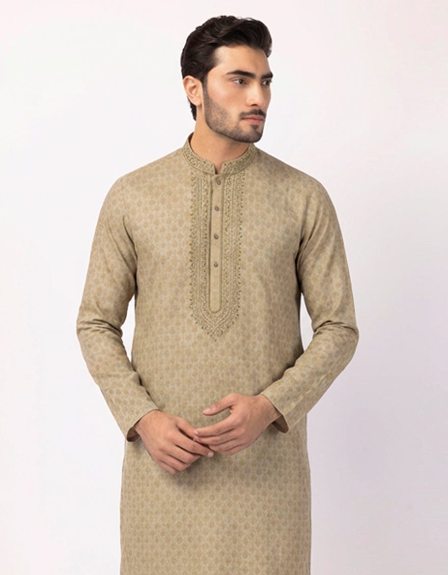 DULL GOLD FORMAL KURTA