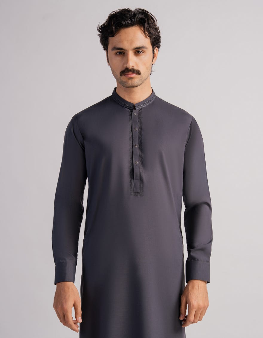 DARK GREY FORMAL KURTA TROUSERS